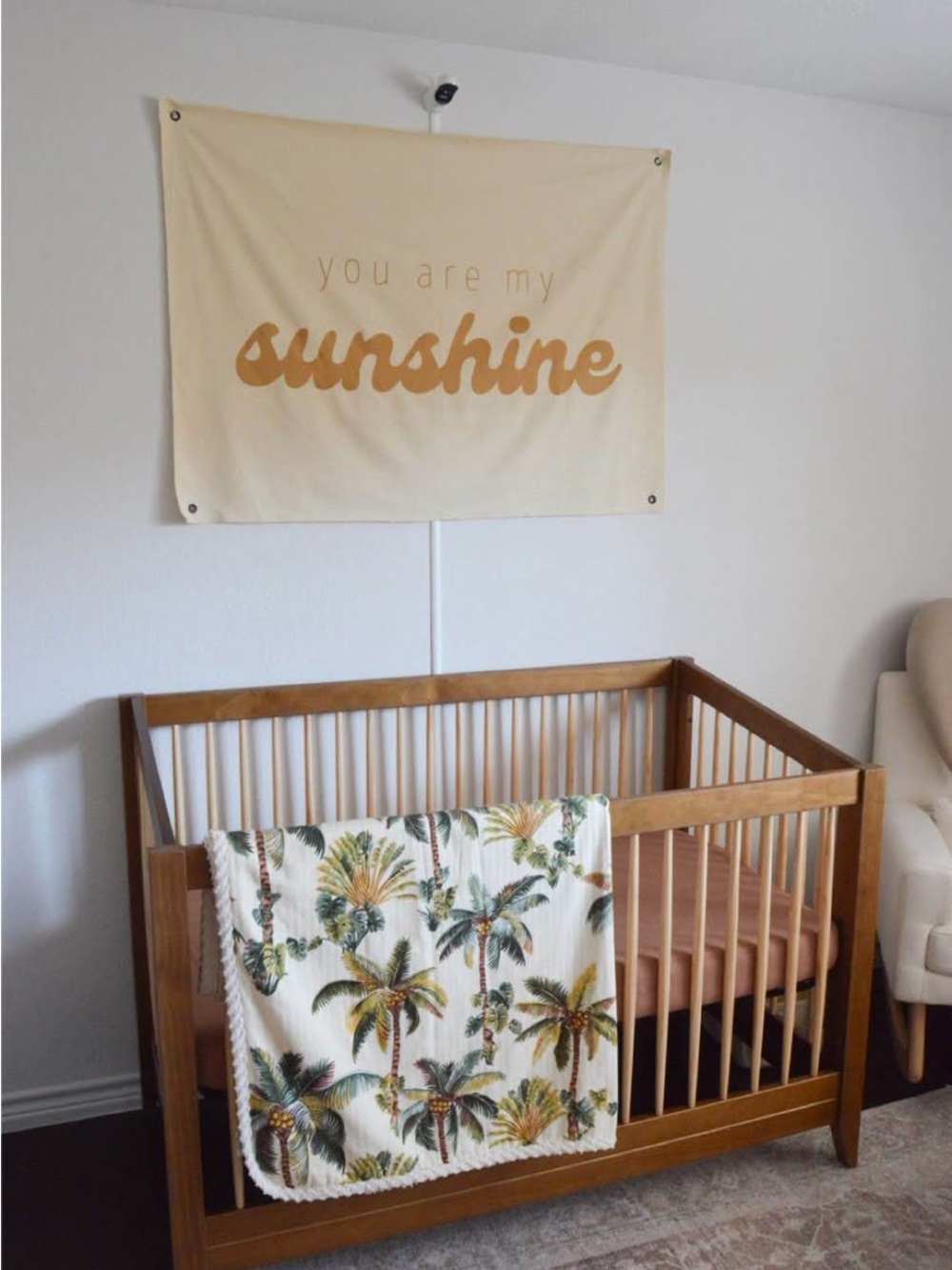 "You Are My Sunshine" Cream canvas Wall Tapestry - Nursery Wall Decor